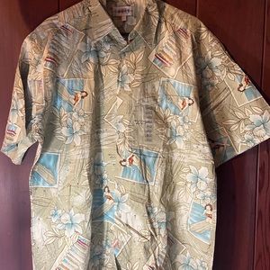 Campia HAWAIIAN Button down collard shirt